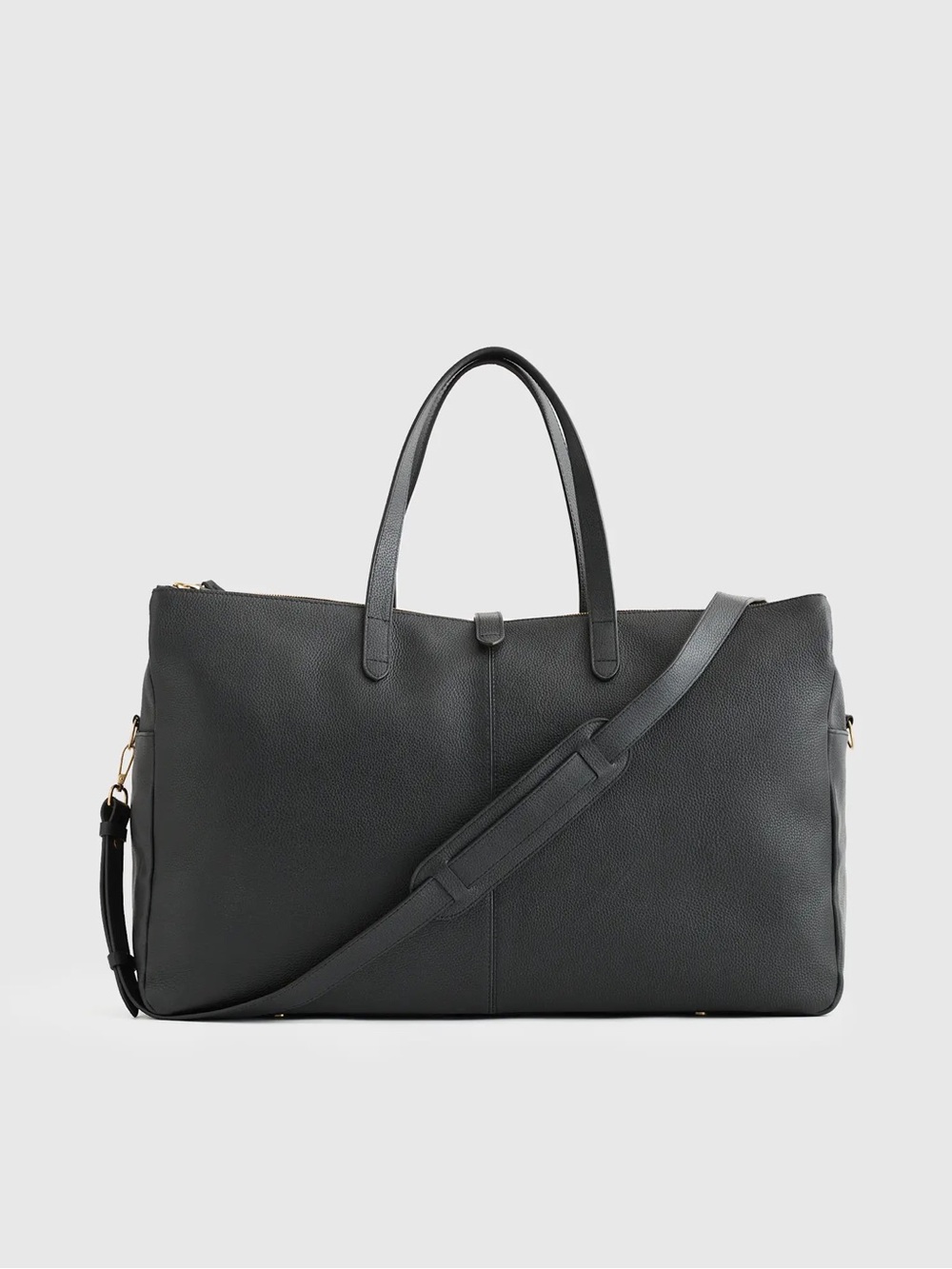 Quince Italian Leather Triple Compartment Weekender